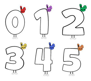 Preview of Amusez vos enfants avec des coloriages de chiffres