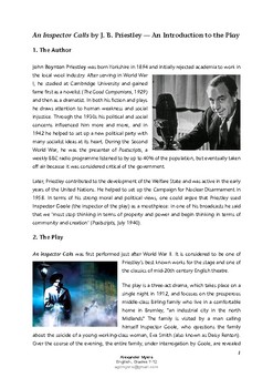 Preview of 'An Inspector Calls' - An Introduction to the Play (author biography, context)