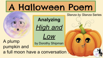 Preview of  Analyzing Stanzas using the Halloween Poem "High and Low"