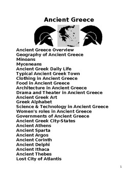 Preview of "Ancient Greece for Middle School Students"   Book/Article Collection