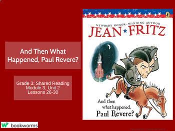 Preview of "And Then What Happened, Paul Revere?" Google Slides- Bookworms Supplement