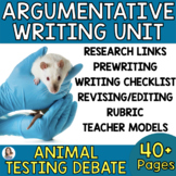 Argumentative Writing Unit | Argumentative Essay | Animal Testing