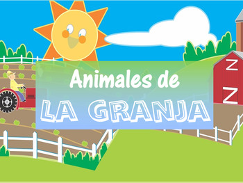 Preview of "Animales de la granja" - Spanish Farm Animals PowerPoint