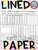 Lined Paper - Over 2000 Pages