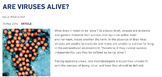 "Are Viruses Alive?" Article Activity