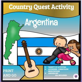 Preview of  Argentina ~ Country Webquest Activity 