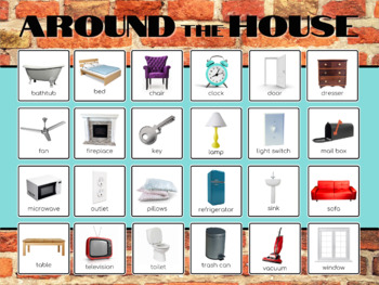 Preview of "Around the House" Vocabulary Poster