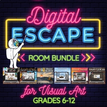 Preview of *Art Digital Escape Rooms Bundle - 360 Digital Escape Rooms