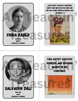 Preview of "Artist Match Up" Card Game: Modern to Post-Modern Art History
