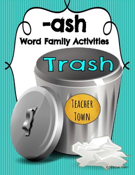 Preview of -Ash Word Family Phonics Activities and Centers