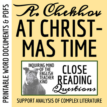 Preview of "At Christmas Time" by Anton Chekhov Close Reading Analysis Worksheet