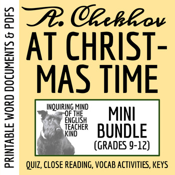 Preview of "At Christmas Time" by Anton Chekhov Quiz, Close Reading, and Vocabulary Games