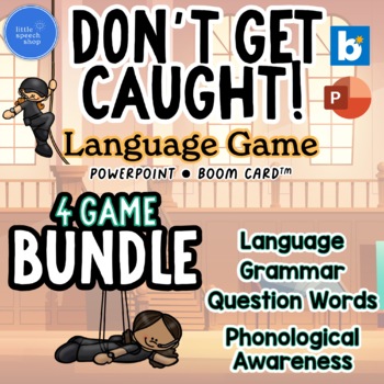 Preview of Don't Get Caught - Language & Phonemic Awareness BUNDLE! - PPT & Boom Cards™