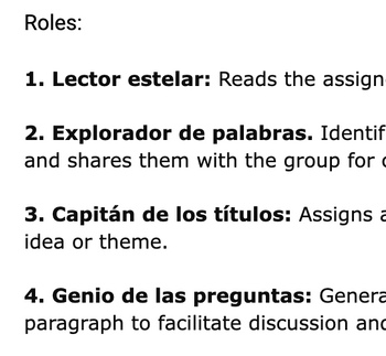 Preview of ¡Aventuras de Lectura: Sumérgete en Roles de Lectura!