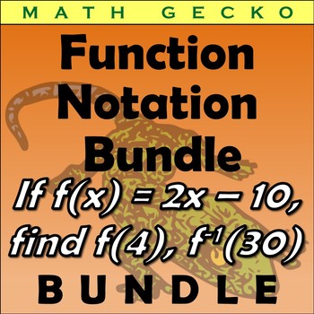 Preview of Function Notation Bundle
