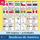 ⭐BANDERAS DE AMÉRICA⭐ Flashcards + actividades en español