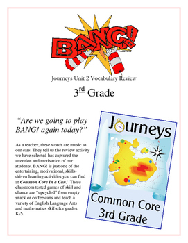 Preview of "BANG!" 3rd Grade Houghton Mifflin Journeys Unit 2 Vocabulary Game Packet