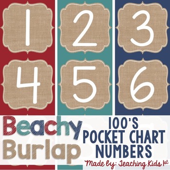 Burlap Pocket Chart