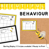 'BEE-UTIFUL' Behaviour! Bee Theme Classroom Bunting Display