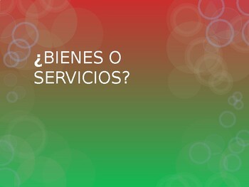 Preview of GOODS OR SERVICES - BIENES O SERVICIOS - SPANISH