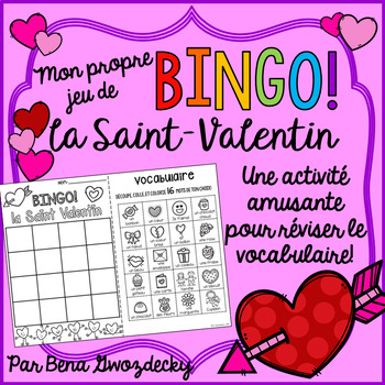 French la Saint Valentin/Valentine's Day game of LOTO/BINGO