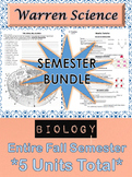 BIOLOGY: Semester Unit Bundle (Fall)  -  ***5 Total Units*