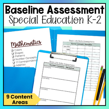 Preview of Progress Monitoring Basic Skill Special Education Baseline Assessment Data Sheet