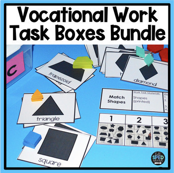 Preview of Independent Work Task Boxes Vocational Skills Centers Special Education Bundle