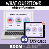 [BOOM CARDS™] What Questions (Object Function)