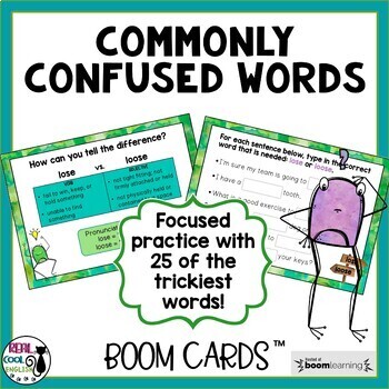 Preview of Homophones and Other Commonly Confused Words Boom Cards