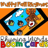Kindergarten Rhyming | Phonemic Awareness Boom Cards for Fall