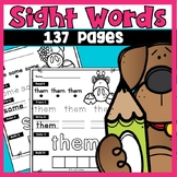 Sight Word High Frequency Worksheets Practice Kindergarten