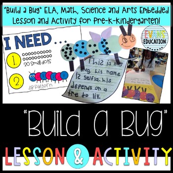 Preview of "BUILD A BUG" WRITING, MATH AND SCIENCE EMBEDDED ARTS ACTIVITY/LESSON