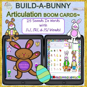 Preview of  BUILD-A-BUNNY ARTICULATION BOOM CARDS-27 sound targets!