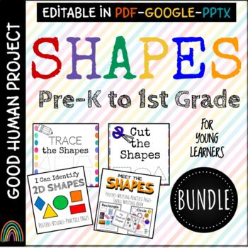 Preview of *BUNDLE* Introduction to 2D Shapes | Young Learner |Posters-Activities-Practice