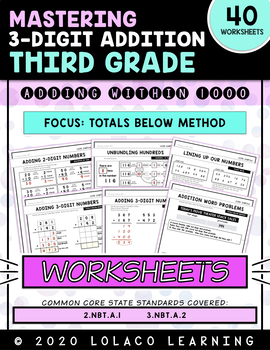 Preview of **BUNDLE**   Adding within 1000 - Totals Below Method