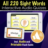 ✩BUNDLE✩ All 220 Sight Words Google Slides Interactive Aud