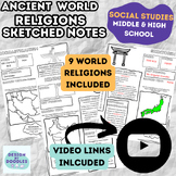 Ancient World Religions Sketched Design Notes *BUNDLE