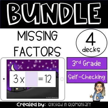 Preview of ☆ BUNDLE ☆ BOOM Cards: Missing Factors