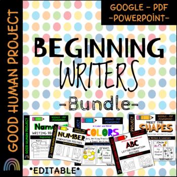 Preview of *BUNDLE* Beginning Writers | ABC Letters | Numbers | Colors | Name | Shapes