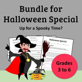 Preview of (BUNDLE) Celebrate your Halloween with these Reading Comprehension Passages!