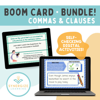 Preview of *BUNDLE: Commas & Clauses Digital Activities [BOOM CARDS]