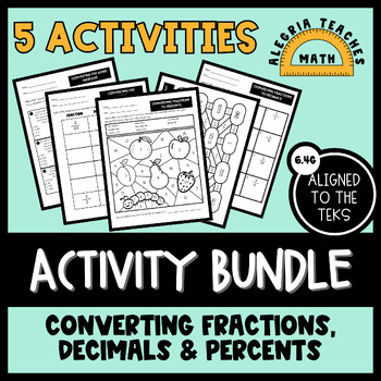Preview of {BUNDLE} Converting FDP Activities: Maze, Color By Number, Skill Drill, and More