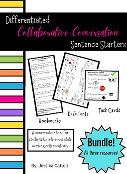 Preview of *BUNDLE* Differentiated Collaborative Conversation Sentence Starters/Frames