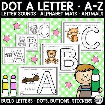 Preview of *BUNDLE* Dot a Letter - Dot Marker - A-Z Letter Sounds - Animal Theme