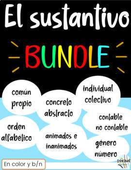 Preview of ¡BUNDLE! EL SUSTANTIVO / SPANISH NOUNS BUNDLE