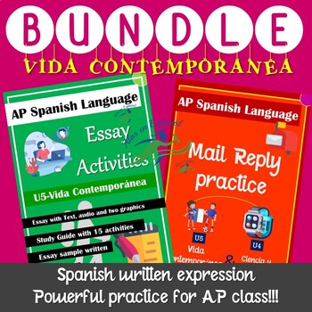 Preview of [BUNDLE] ESSAY & EMAIL REPLY PRACTICES TEST FOR U5 | AP SPANISH LANG & CULTURE