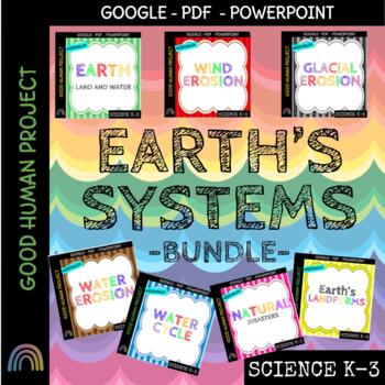 Preview of *BUNDLE* Earth's Systems | Earth-Land-Water-Weather | Science | Editable