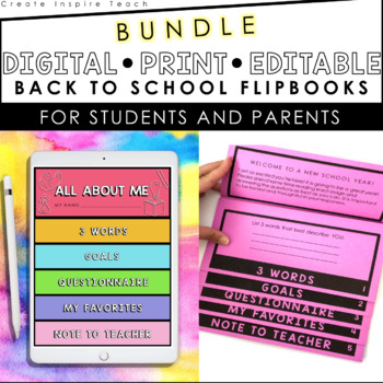 Back to School Flipbook BUNDLE, Digital Meet the Teacher
