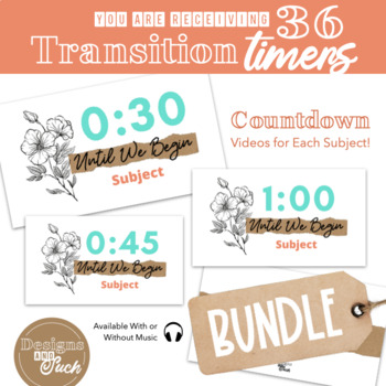 Preview of [BUNDLE: Elementary Subjects] Chic Transition Timer